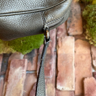 GUCCI Soho Disco Small Pewter Pebbled Leather Shoulder Bag