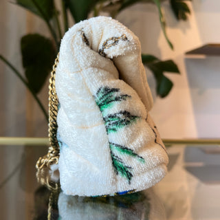 SAINT LAURENT Terry Cloth Summer Print Quilted Small Loulou Puffer