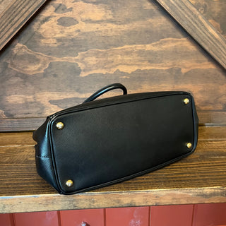 PRADA Small Black Saffiano Lux Leather Tote Bag