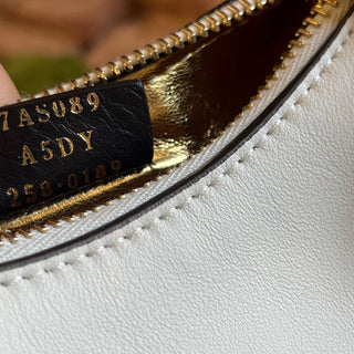 FENDI Mini Fendigraphy White Vitello Grace Leather Top Handle Bag