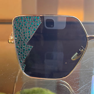 GUCCI GG0436S Gold Tone Metal Square Sunnies