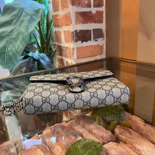 GUCCI Dionysus GG Web Canvas Wallet On Chain Crossbody