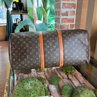 LOUIS VUITTON Keepall 55 Brown Monogram Canvas Vintage Duffel