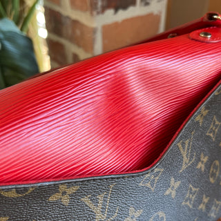 LOUIS VUITTON Saint Michel Coquelicot Monogram Canvas Shoulder Bag