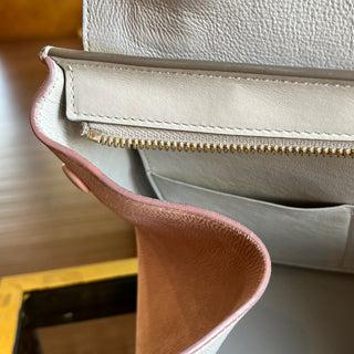 CELINE Small Tri-Color Black & Pink Smooth Calfskin and Nubuck Tote Bag