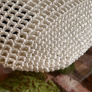 PRADA White Raffia Shopping Tote