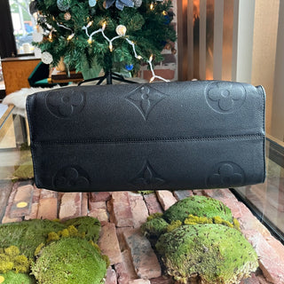 LOUIS VUITTON OntheGo GM Black Empreinte Leather Tote Bag