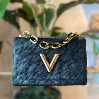 LOUIS VUITTON Black Epi Twist Slim