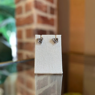 LAGOS Caviar Heart Sterling Silver Stud Earrings