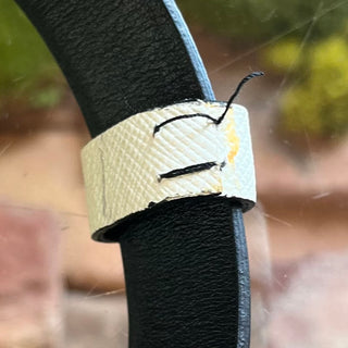 PRADA White/Black Leather Reversible Belt SZ 80/32