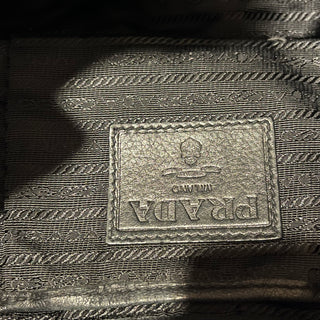 PRADA Black Gaufre Cervo Drawstring Tote