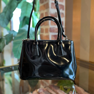 PRADA Galleria Black Patent Leather Tote