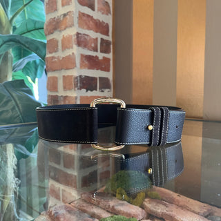 LORO PIANA Brown Suede Belt SZ 90/36