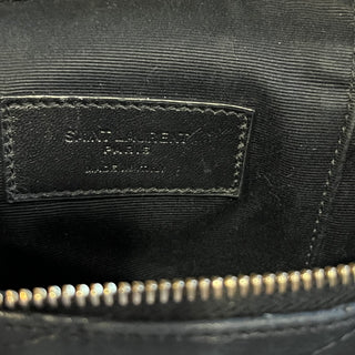 SAINT LAURENT Mini Carré-Quilt Matelassé Binocular Vanity Bag