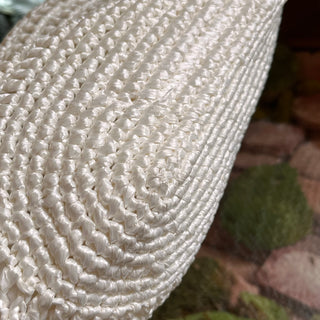 PRADA White Raffia Shopping Tote