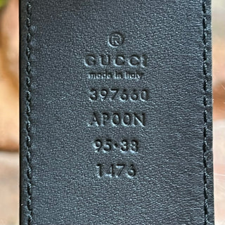 GUCCI GG Marmont Black Leather Wide Belt SZ 95/38