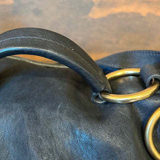 PRADA Aviator Studded Nappa Leather Top Handle Satchel Bag