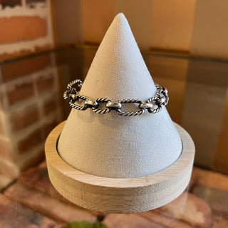 DAVID YURMAN Sterling Silver Cushion Link Bracelet SZ S