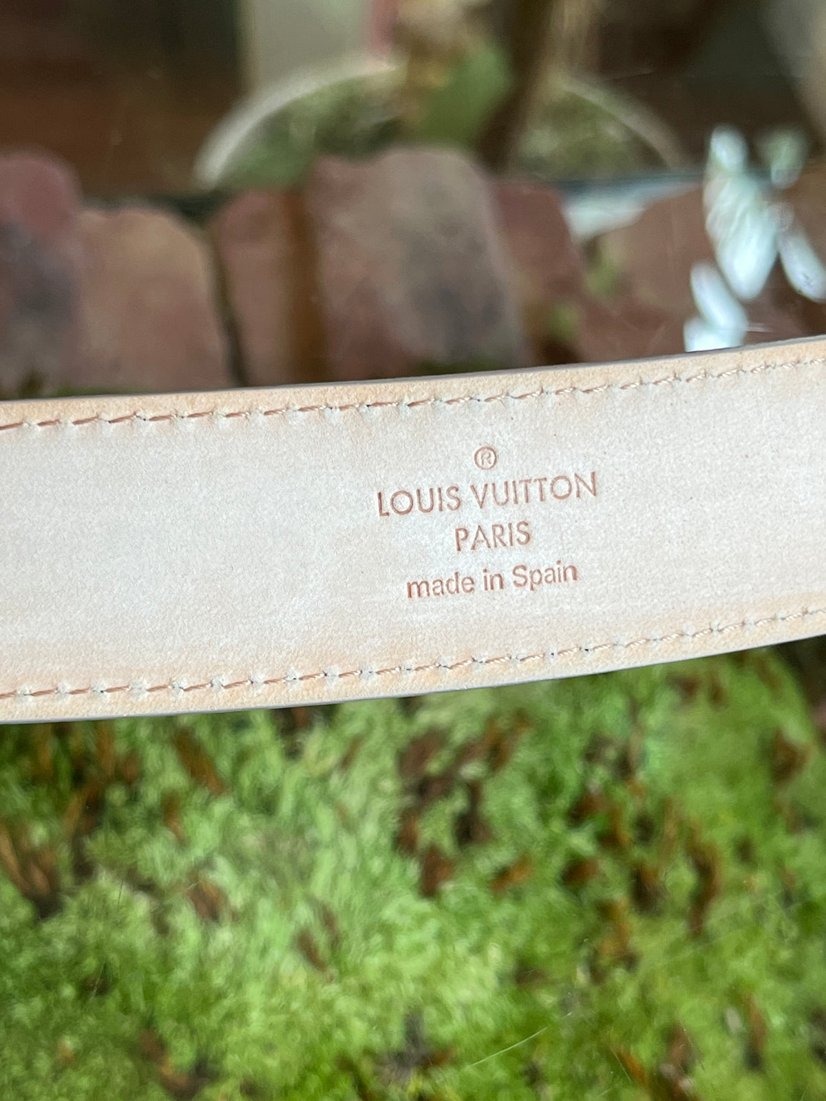 Louis Vuitton Gray Epi Leather Belt