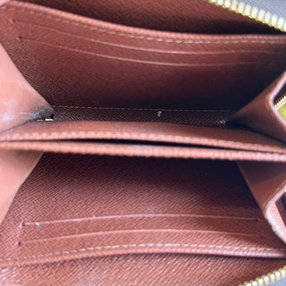 LOUIS VUITTON Zippy Coin Brown Monogram Canvas Wallet