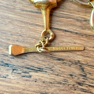GUCCI Vintage Gold Horsebit Chain Belt
