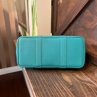 HERMES Garden Party 30 Vert Verone Negonda Leather Tote