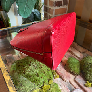 LOUIS VUITTON Alma PM Red Epi Leather Top Handle Bag