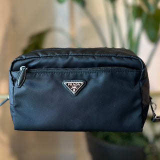 PRADA Black Travel Pouch Re-Nylon