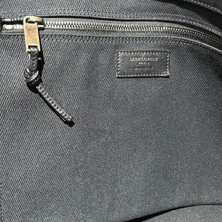 SAINT LAURENT Rive Gauche Black Canvas Tote