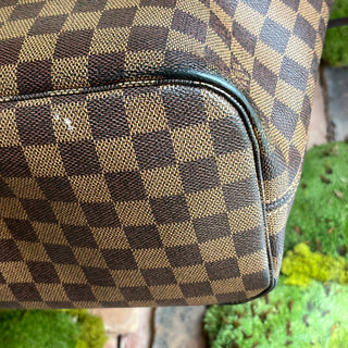 LOUIS VUITTON Neverfull MM Damier Ebene Brown Canvas Tote Bag