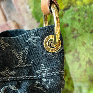 LOUIS VUITTON  Daily PM Black Denim Monogram Denim Bag