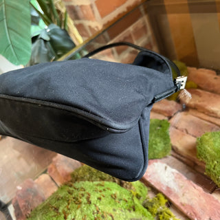 FENDI Baguette Vintage Black Neoprene Double Flap Shoulder Bag