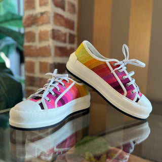 Dior Walk'N'Dior Low Top Multicolor Cotton Sneakers CL SZ 38 (US 8)