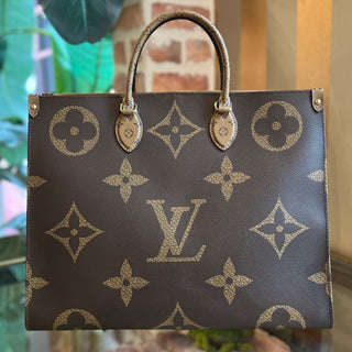 LOUIS VUITTON OnTheGo GM Brown Monogram Reverse Giant Monogram Canvas Tote Bag