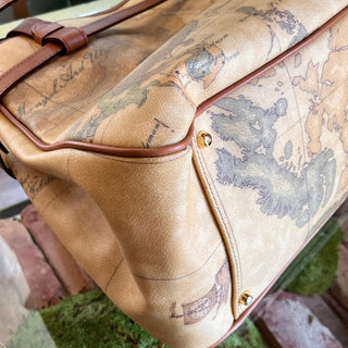 ALVERO MARTINI World Atlas Map Canvas Shoulder Bag TS4110