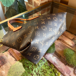 LOUIS VUITTON Flower Brown Monogram Canvas Tote
