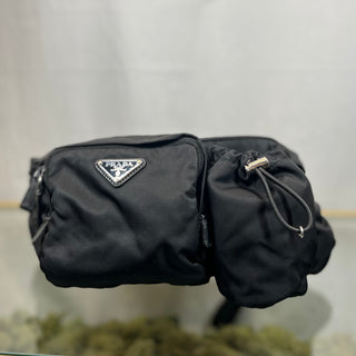 PRADA Black Econyl Belt Bag