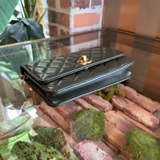 CHANEL Pillow Crush Wallet On Chain Olive Green Lambskin Crossbody