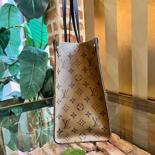 LOUIS VUITTON OnTheGo MM Brown Monogram Reverse Giant Monogram Canvas Tote Bag