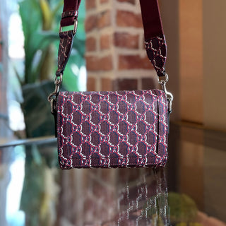 GUCCI Super Mini GG Shadow Monogram Red Shoulder Bag