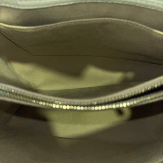TORY BURCH White Pebbled Leather Top Handle Bag