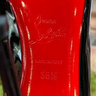 CHRISTIAN LOUBOUTIN So Kate120mm Black Patent Leather Pumps SZ 38.5 (US 8.5)