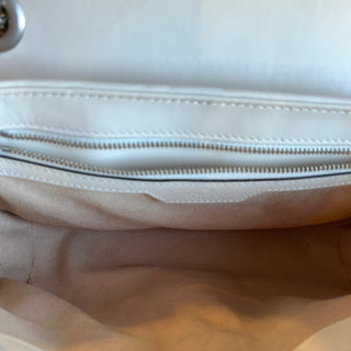 GUCCI Aria Small White Calfskin Matelasse GG Marmont Shoulder Bag