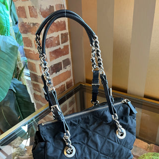 PRADA Black Quilted Nylon Shoulder Bag