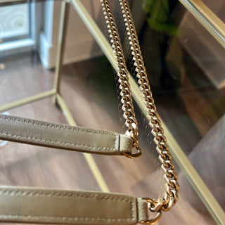 SAINT LAURENT Loulou Puffer Mini Quilted Canvas Shoulder Bag