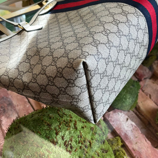 GUCCI Ophidia Medium White GG Supreme Canvas Tote