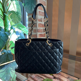 CHANEL Grand Shopping Tote (GST) Black Caviar Quilted Leather