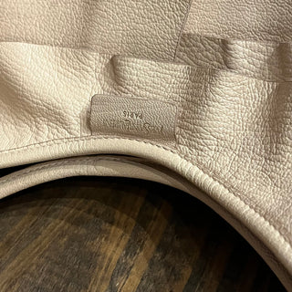 SAINT LAURENT Saint Tropez Blush Chevre Leather Ruffle Bag