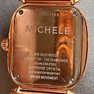 MICHELE Bronze/Diamonds Stainless Steel Watch