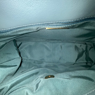 CHANEL 19 Large Blue Seafoam